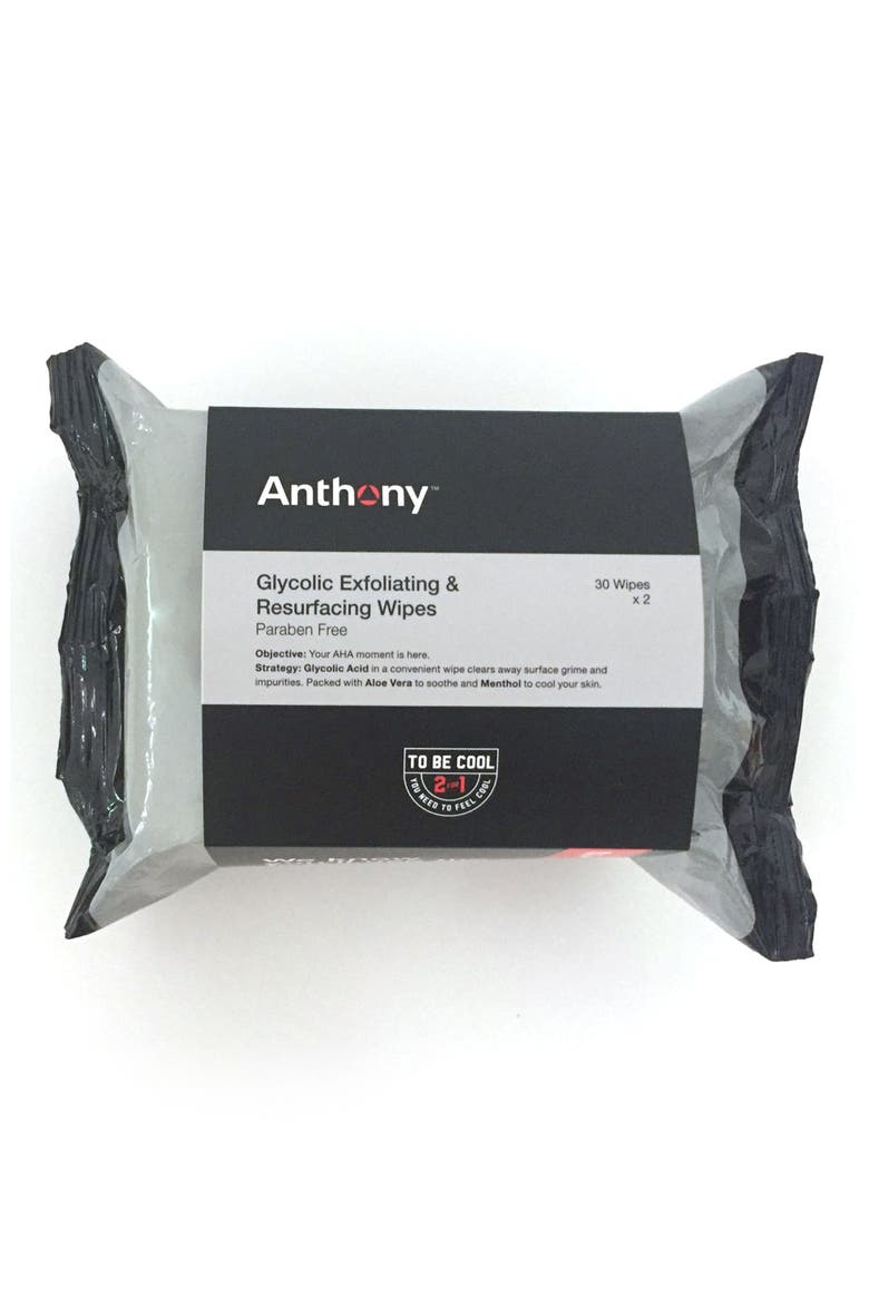 Anthony™ Glycolic Exfoliating & Resurfacing Wipes, Main, color, NO COLOR