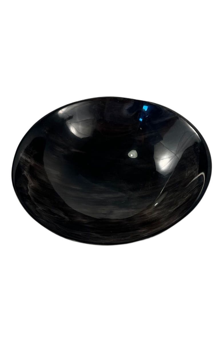 Maadili Collective Round Horn Bowl, Alternate, color, Black