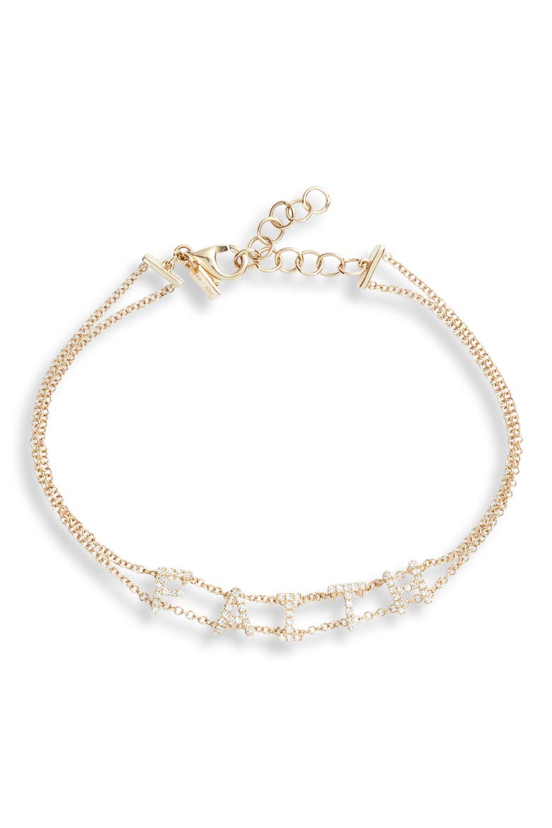 Faith Diamond Bracelet, Main, color, YELLOW GOLD/ DIA