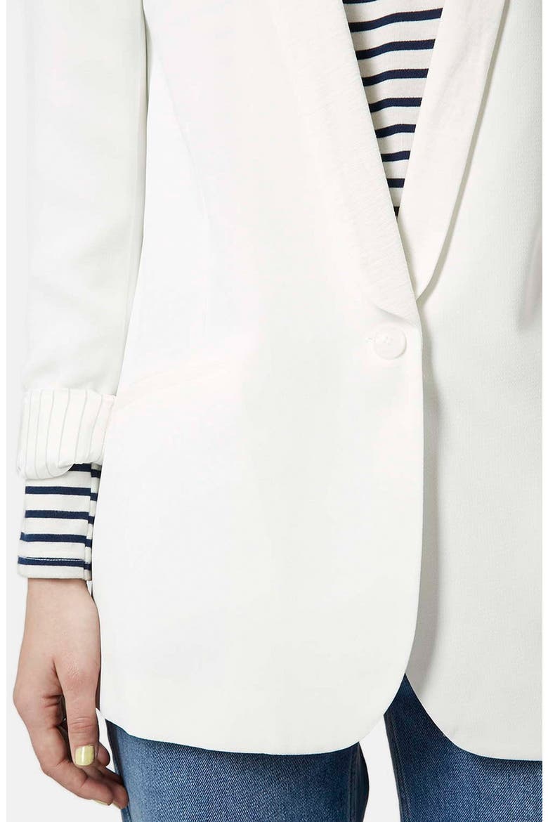 Grosgrain Trim Blazer, Alternate, color, CREAM