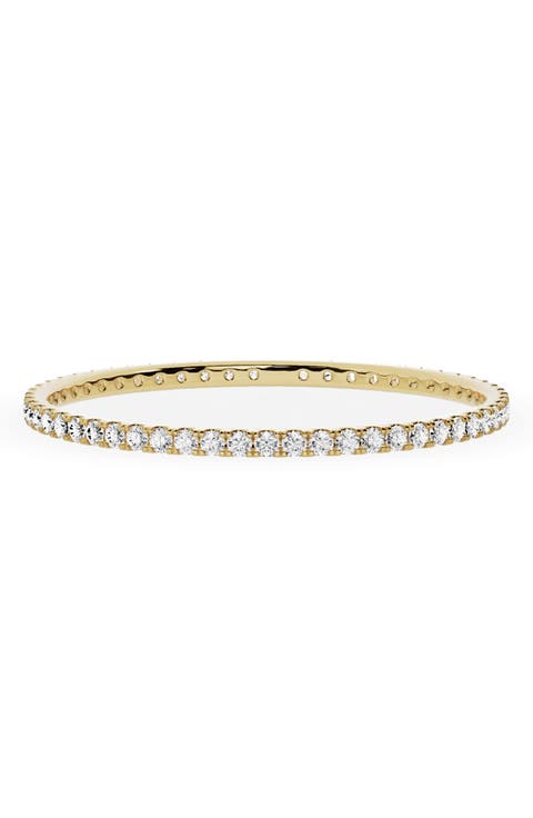 18K Gold Round Lab Created Diamond Tennis Bangle Bracelet (Nordstrom Exclusive)