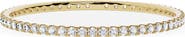Jennifer Fisher 18K Gold Round Lab Created Diamond Tennis Bangle Bracelet