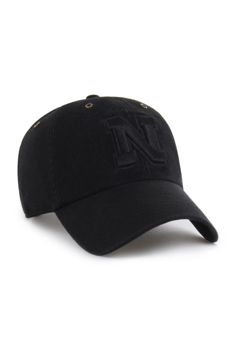 Men's Carhartt x '47 Black Nebraska Huskers Clean Up Adjustable Hat, Alternate, color, Black