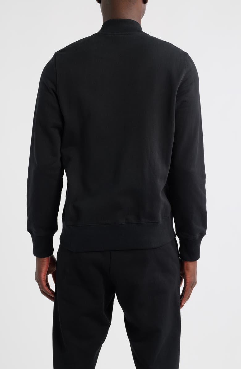 PS Paul Smith Sports Organic Cotton Zip Sweatshirt, Alternate, color, Black