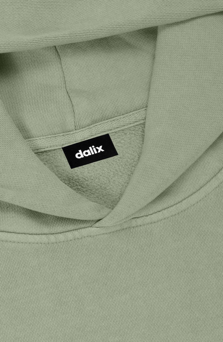 Dalix Womens Stay Positive Relaxed Hoodie, Alternate, color, Oil Green