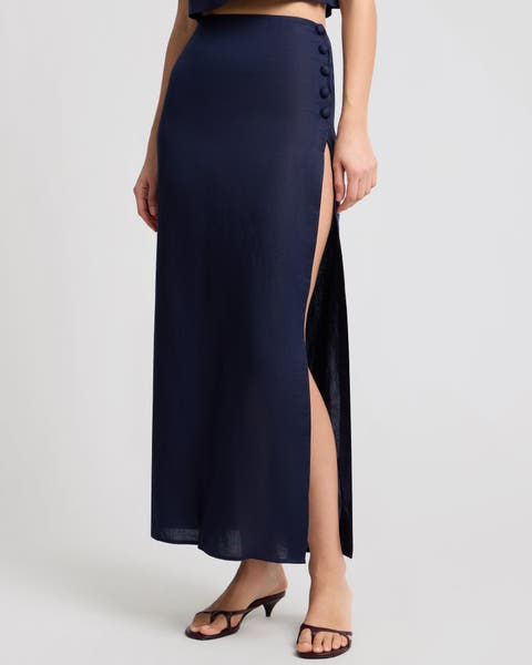 High Slit Maxi Skirt