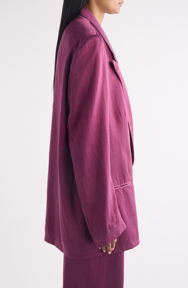 Dries Van Noten Blink Double Breasted Oversize Twill Jacket, Alternate, color, Raspberry