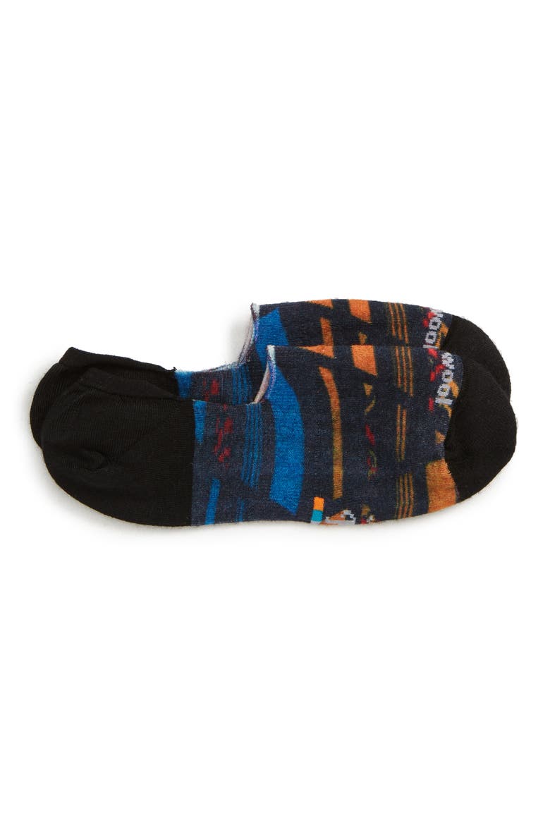 Curated Mirrored Mirage No Show Socks (Limited Edition), Main, color, DEEP NAVY