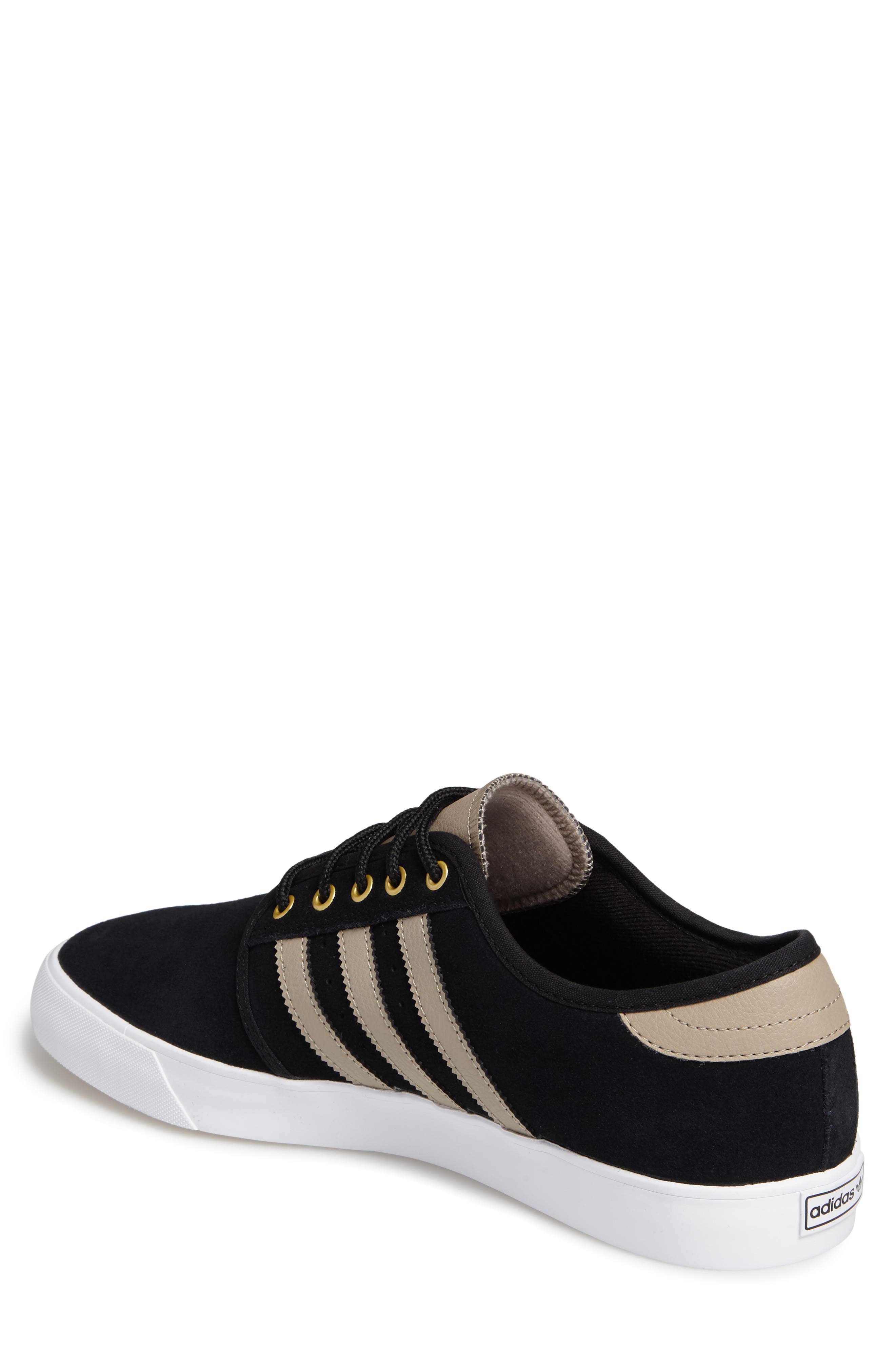 adidas Seeley Skate Sneaker, Alternate, color, Core Black/ Khaki/ White