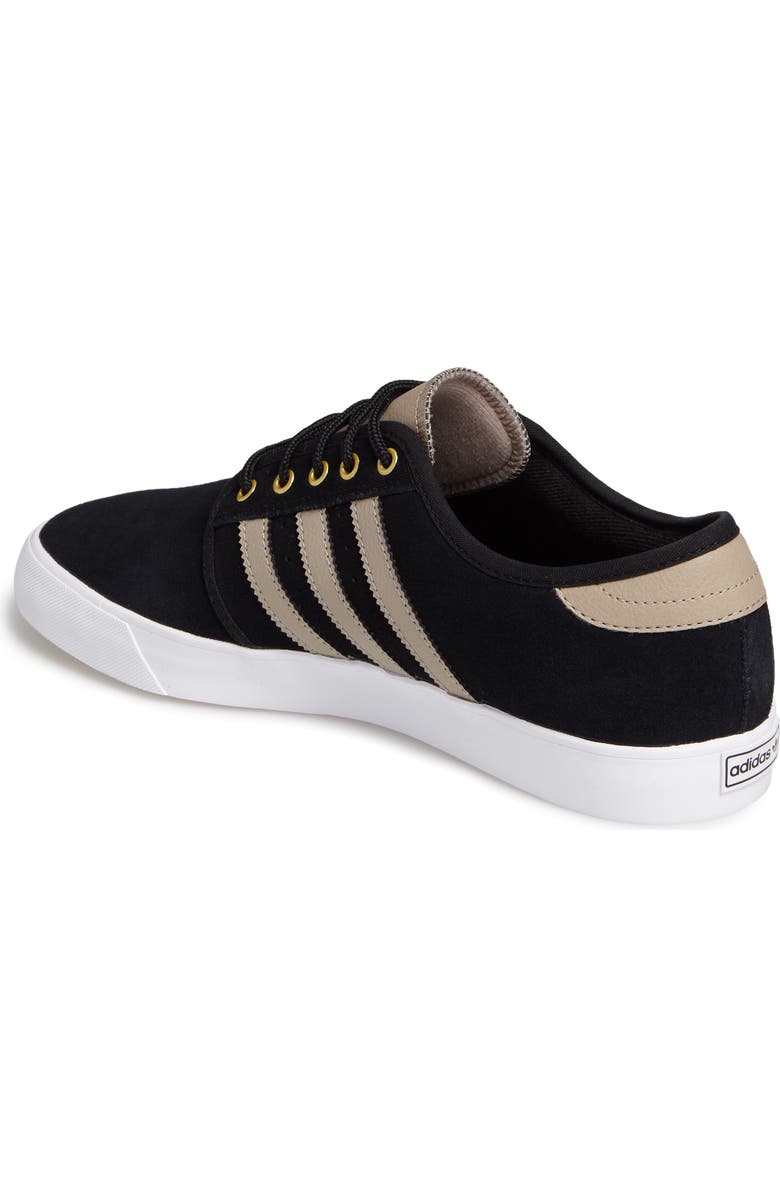 adidas Seeley Skate Sneaker, Alternate, color, Core Black/ Khaki/ White