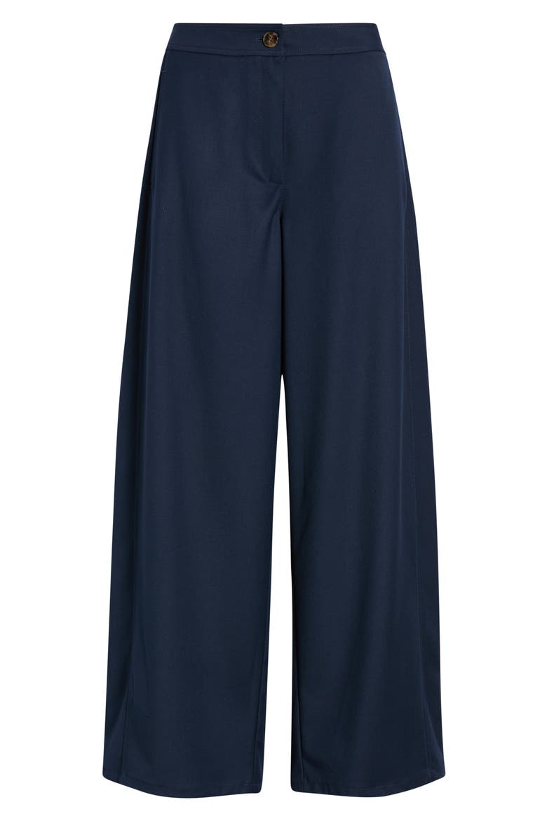Virgola Wide Leg Career Pants, Alternate, color, NAVY