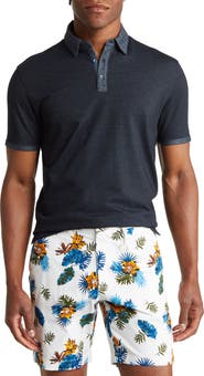 DENIM AND FLOWER Contrast Collar Polo