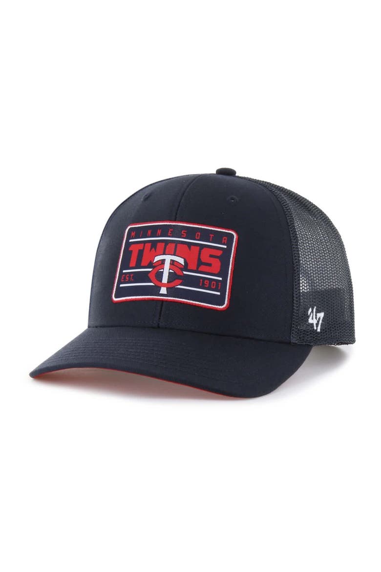 Men's '47 Navy Minnesota Twins Hardline Trucker Adjustable Hat, Main, color, Navy
