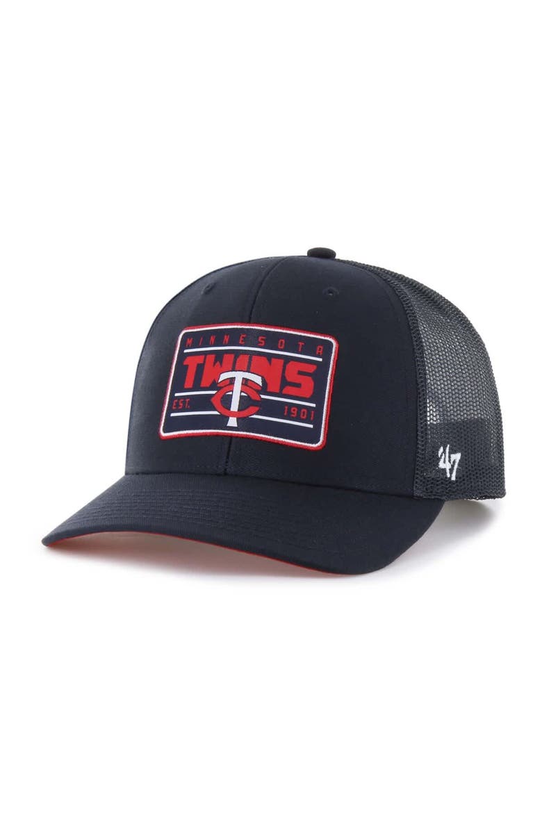 '47 Men's '47 Navy Minnesota Twins Hardline Trucker Adjustable Hat, Main, color, Navy