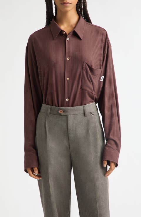 Ribbed Long Sleeve Shirt