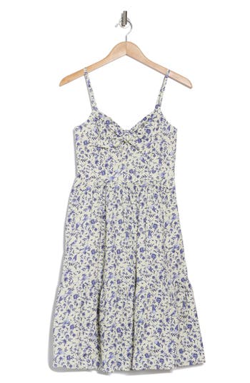 Eliza J Bow Front Fit & Flare Midi Dress