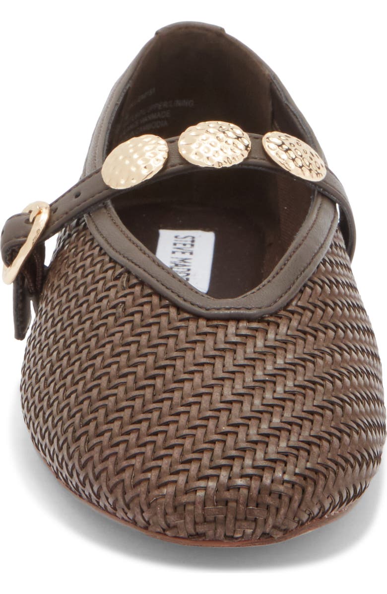 Steve Madden Leia Woven Flat, Alternate, color, Brown