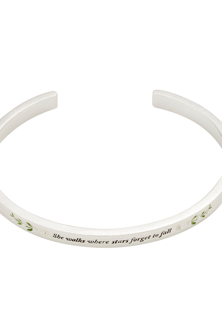 Larkspur Bangle, Alternate, color, Silver