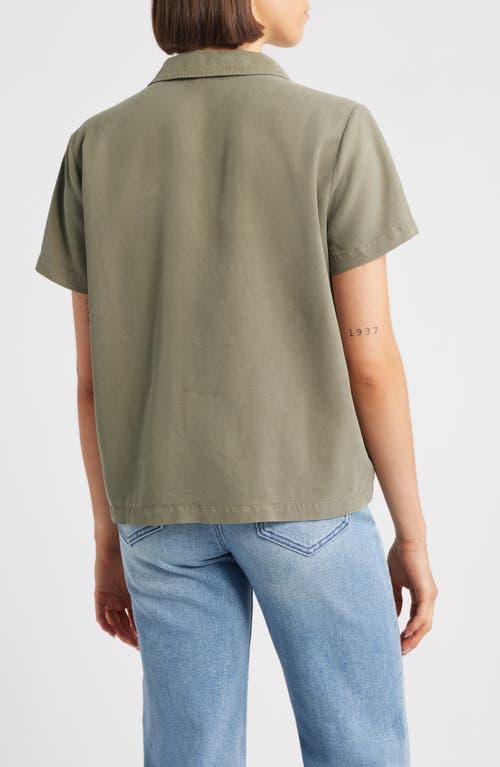 Cloth & Stone Flowy Button-up Shirt In Green