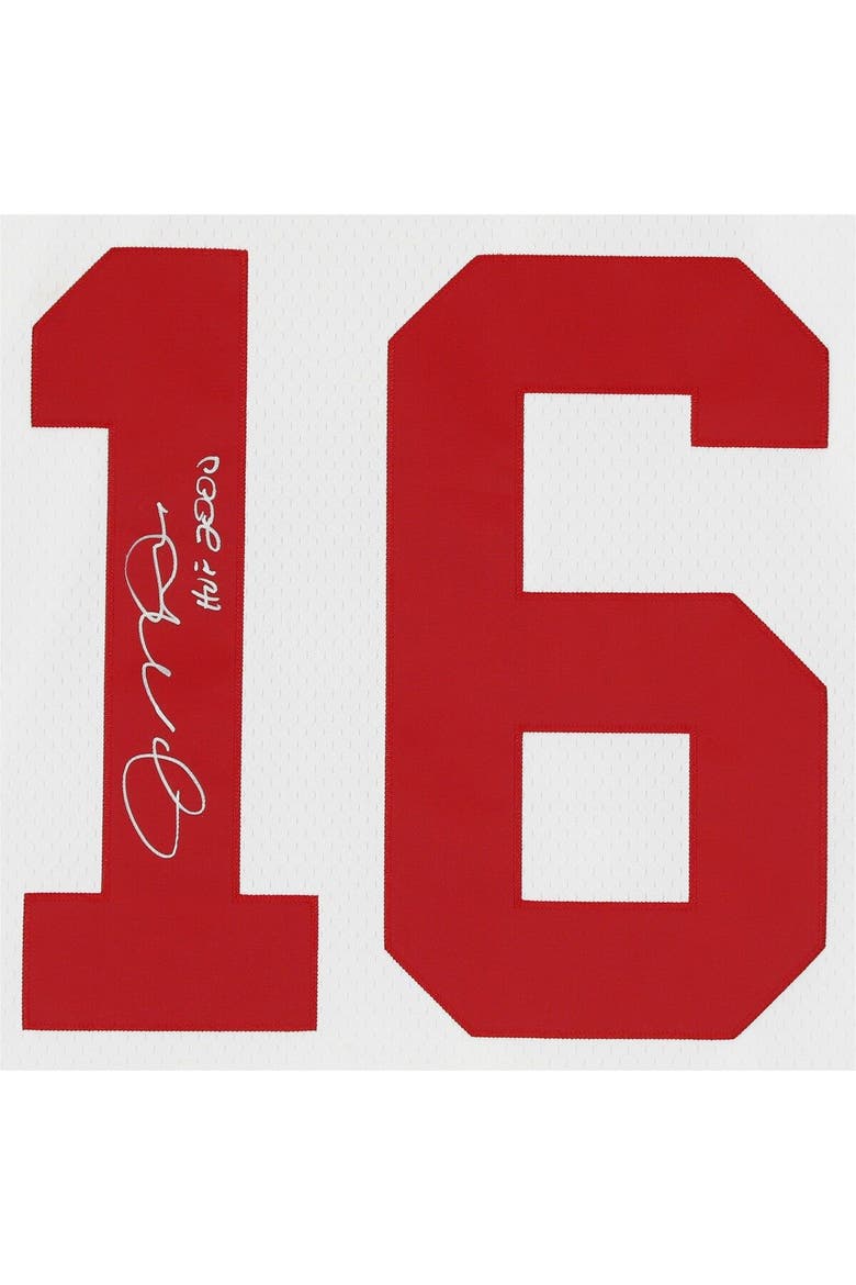 Joe Montana San Francisco 49ers Autographed Mitchell & Ness White Replica Jersey with "HOF 00" Inscription, Alternate, color, White