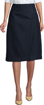 Lands' End School Uniform  Solid A-line Skirt Below the Knee