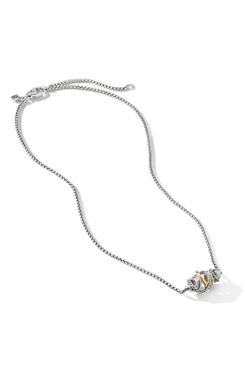 David Yurman Crossover Short Station with 18K Yellow Gold, Alternate, color, Silver/ Gold