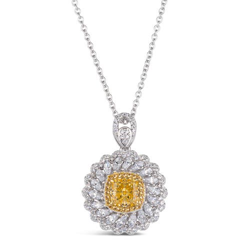 Anna Zuckerman La Maya Diamond Crystalline Necklace In Canary Yellow Crystalline