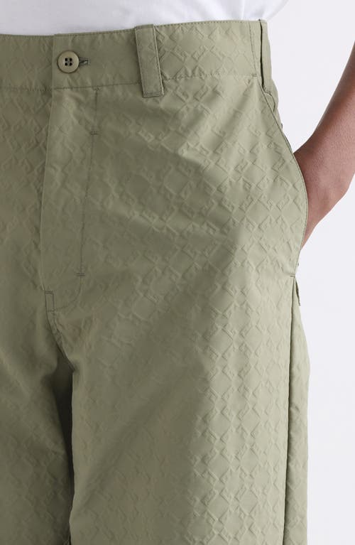 Givenchy Khaki Textured Monogram 72 Trousers In Almond Green