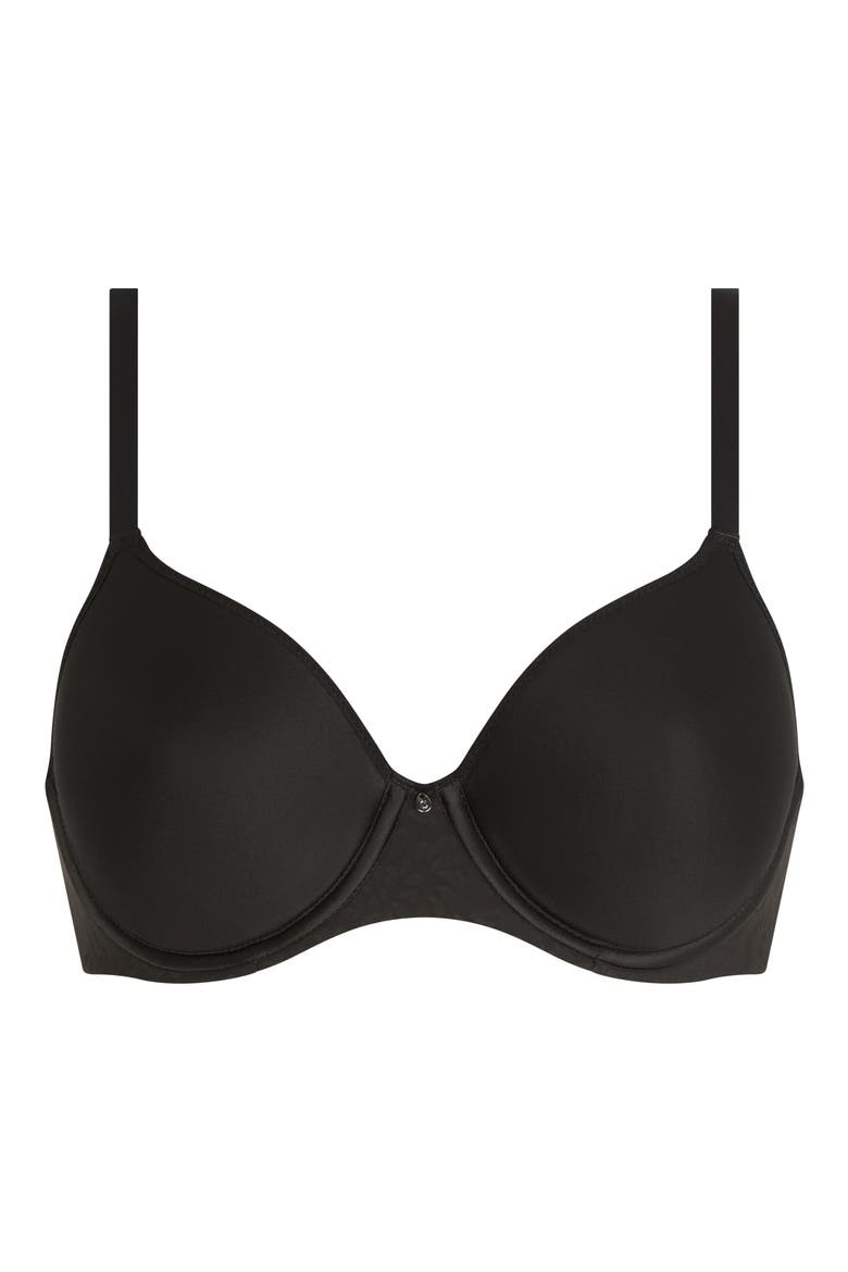 Comfort Chic Back Smoothing T-Shirt Bra, Alternate, color, BLACK