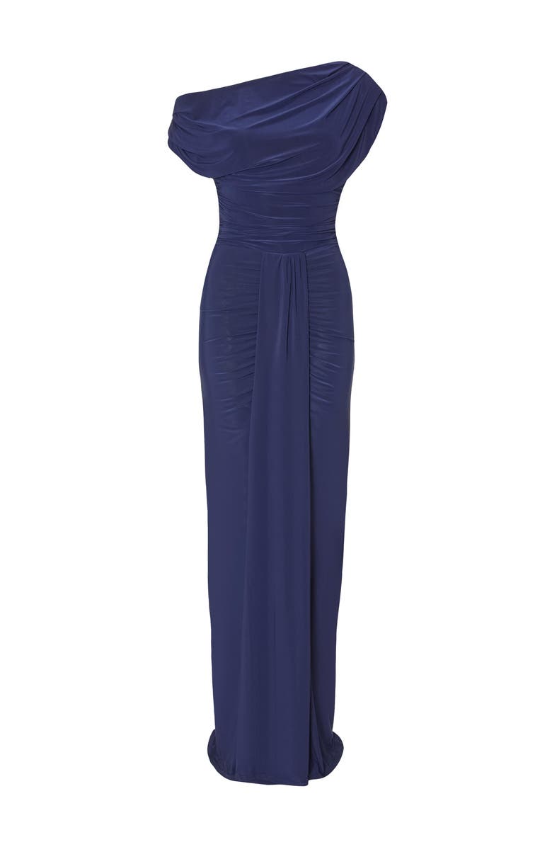 QUIZ Soft Touch Off Shoulder Ruched Maxi Dress, Alternate, color, 