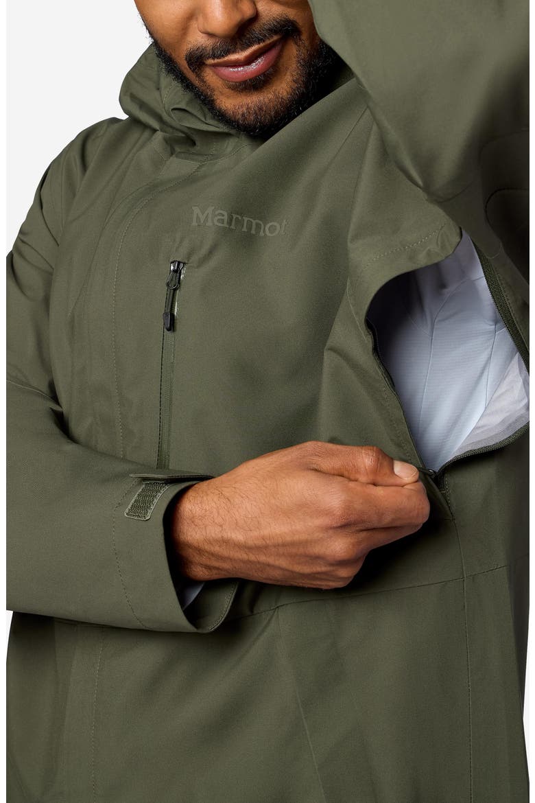 PreCip® Eco Pro Waterproof Hooded Jacket, Alternate, color, NORI