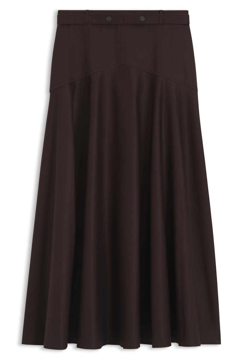 Vusola Stretch Cotton Maxi Skirt, Alternate, color, CAVE BROWN