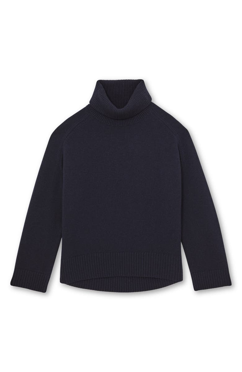 Reiss Brooklyn Wool & Cashmere Turtleneck Sweater, Alternate, color, Navy