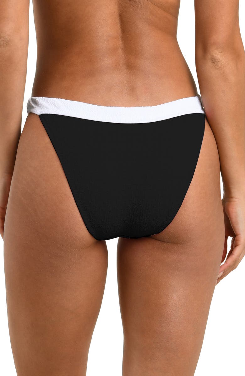 L'AGENCE Jean Colorblock Bikini Bottoms, Alternate, color, Black