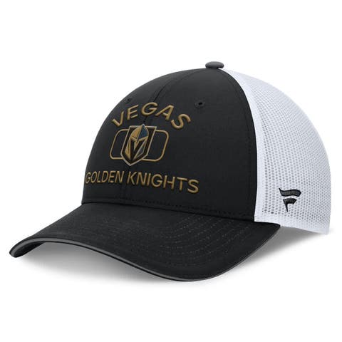 Men's Fanatics Black/White Vegas Golden Knights Authentic Pro Rink Trucker Hat