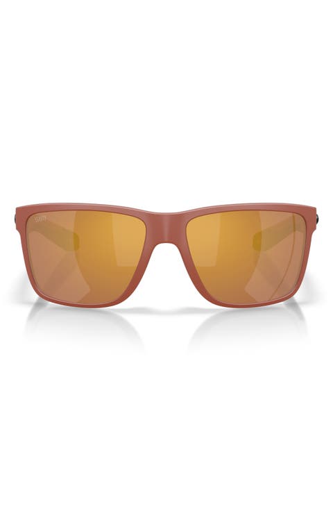 58mm Broadbill II Polarized Rectangle Sunglasses