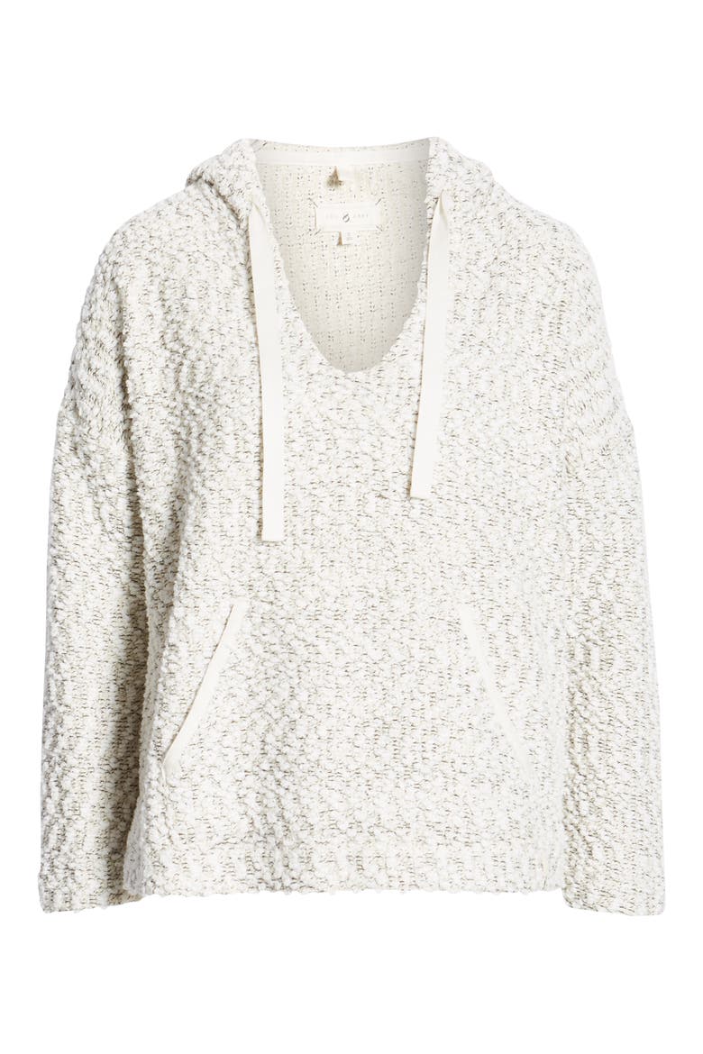 Tweed Knit Hoodie, Alternate, color, ECRU/ BLACK AS HEADER
