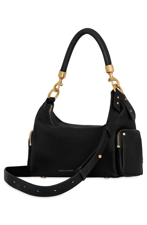 Rebecca Minkoff Mab Leather Shoulder Bag In Black