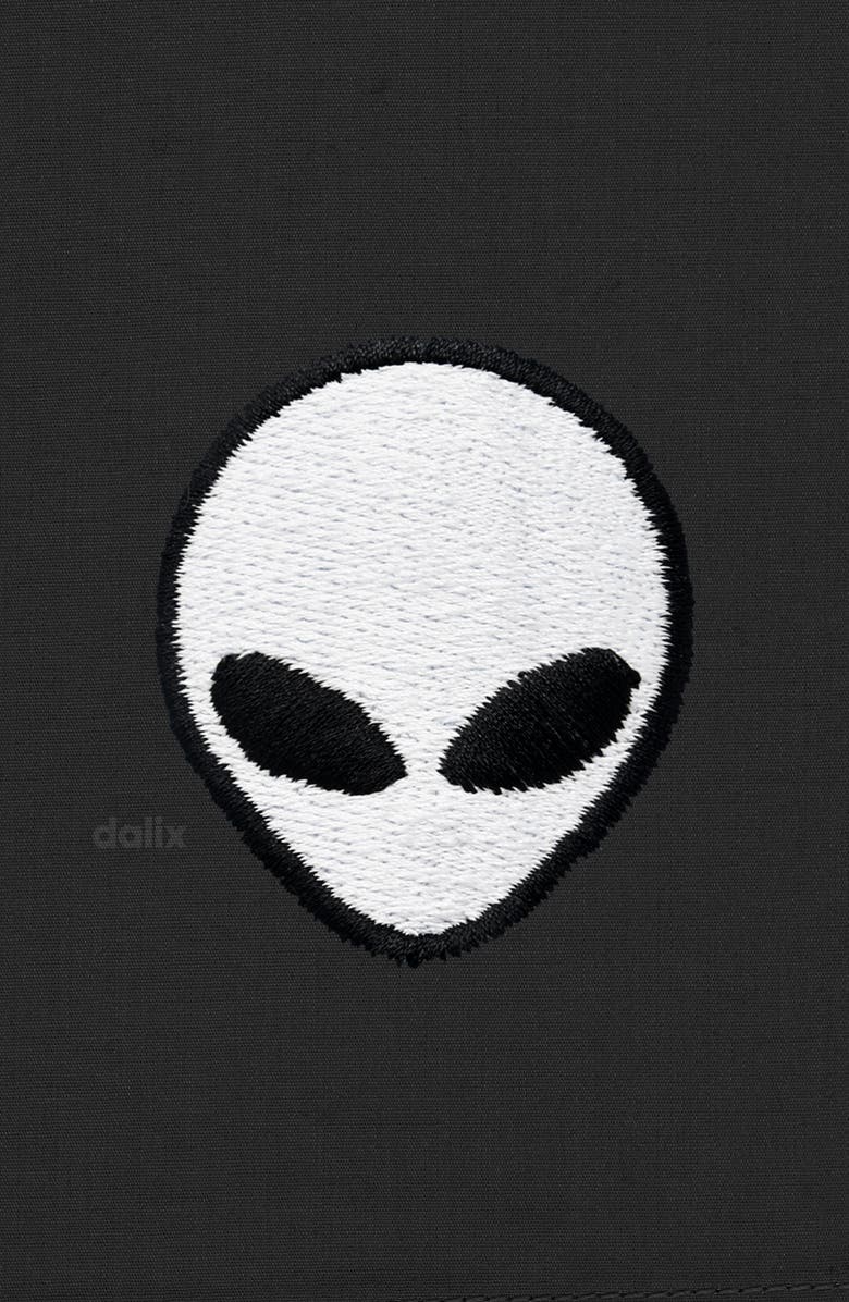 Dalix Mens Lil Alien Midweight Beach Short, Alternate, color, Black