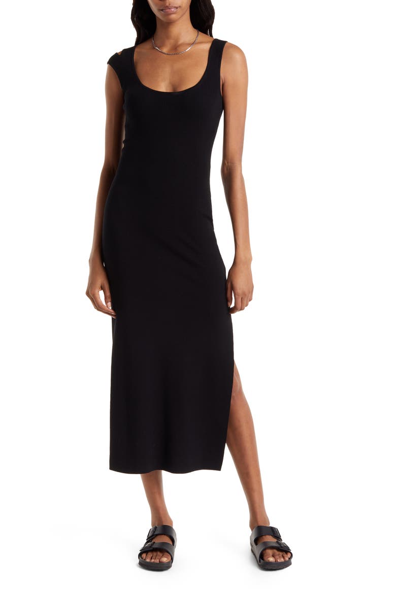 Laurel Tank Maxi Dress, Alternate, color, BLACK