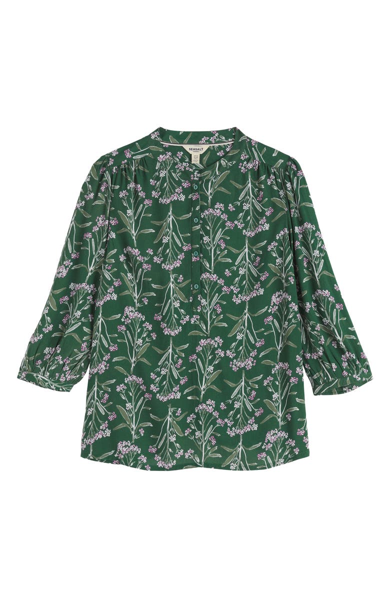 Seasalt Cornwall Willow Floral Print Popover Top, Alternate, color, Yarrow Study Treetop