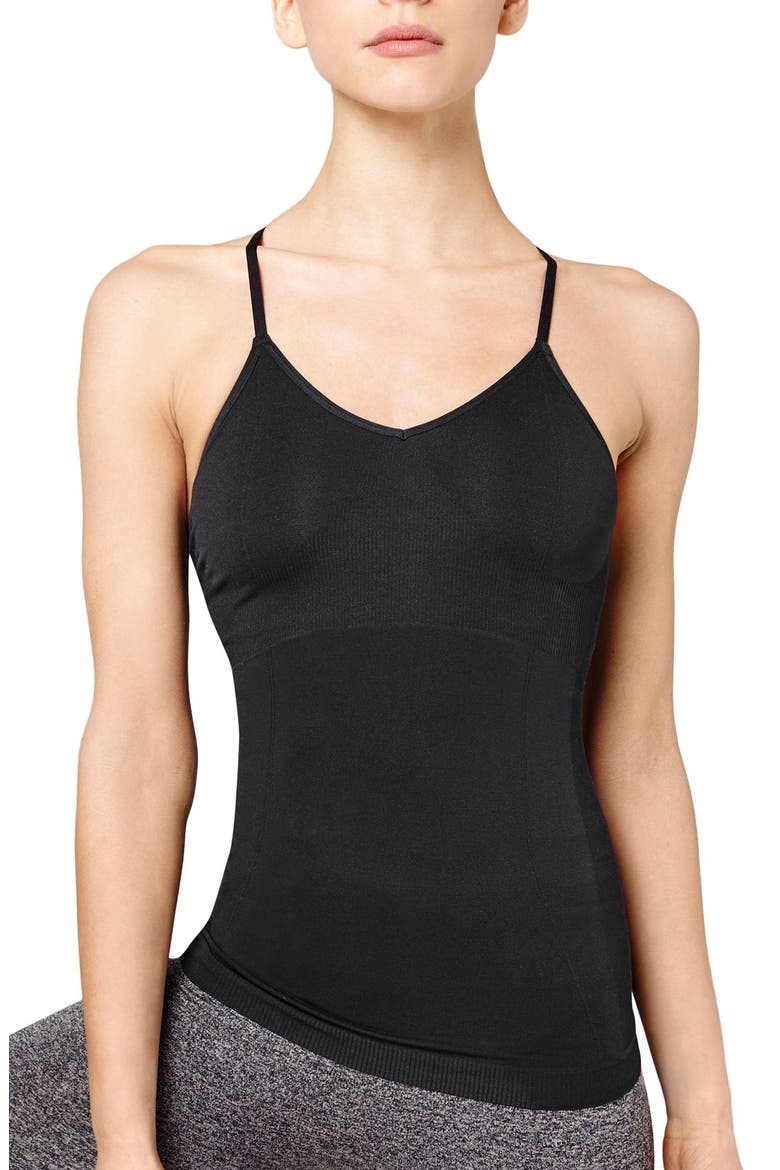 Seamless Strappy Camisole, Main, color, BLACK