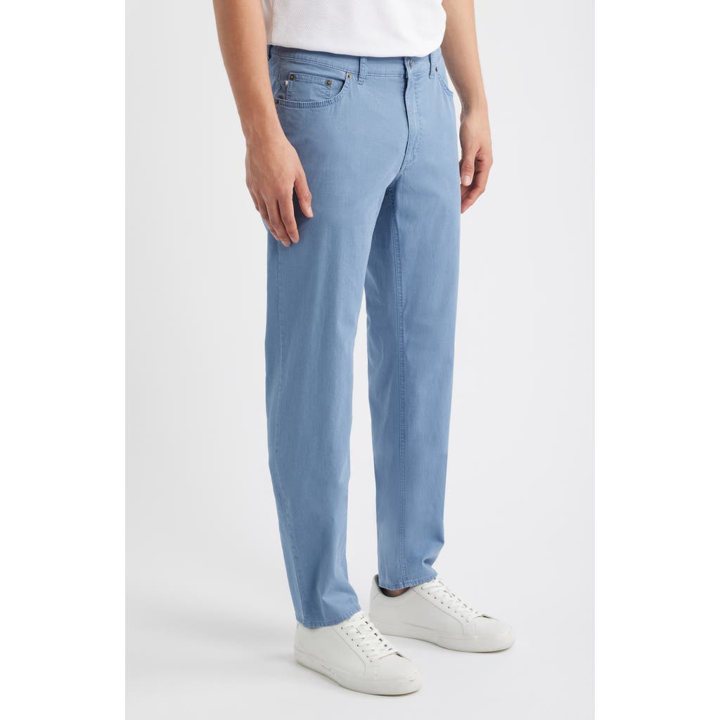 Brax Cooper Fusion Flex Microprint Regular Fit Straight Leg Pants In Blue