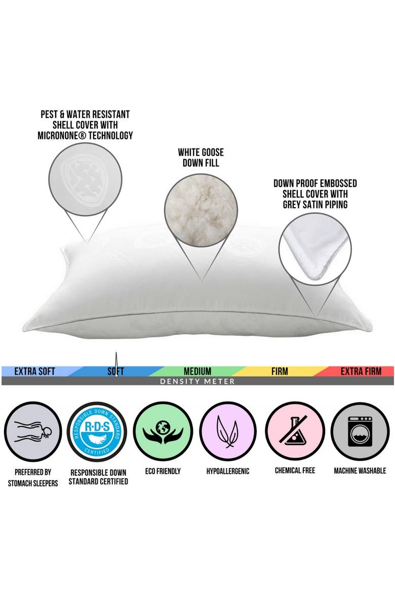 ELLA JAYNE HOME Down Supply MicronOne Soft Duck Down Pillow - White, Alternate, color, White