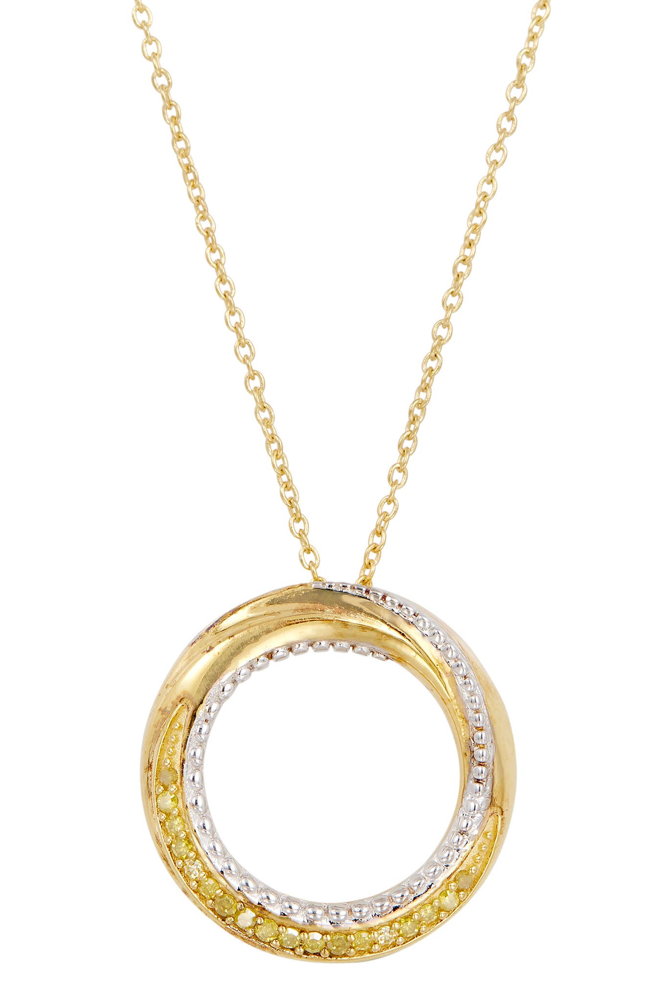 Diamond Open Circle Pendant Necklace