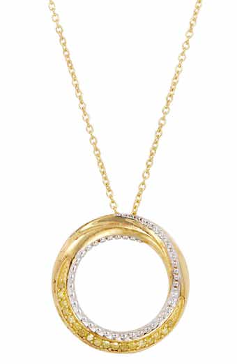Diamond Open Circle Pendant Necklace