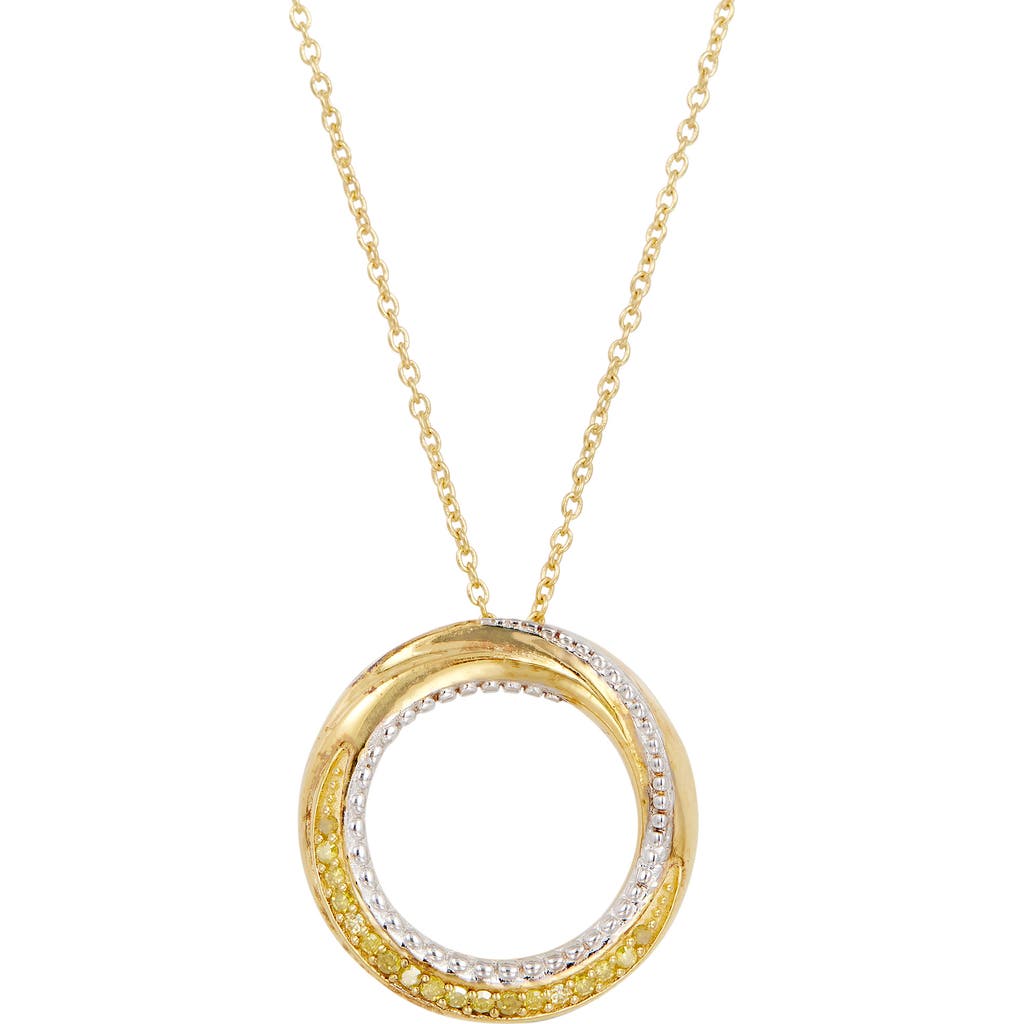 Savvy Cie Jewels Diamond Open Circle Pendant Necklace In Gold