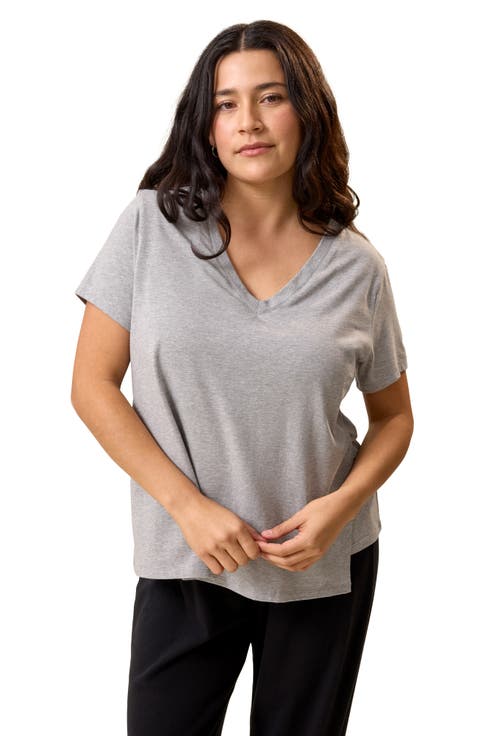 Classic Modal V-Neck Nursing T-Shirt