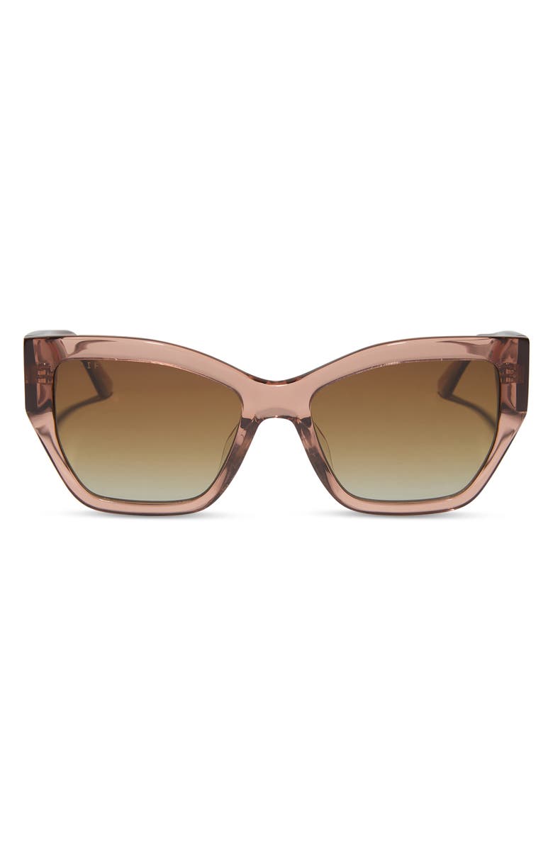 DIFF Vivienne 56mm Cat Eye Sunglasses, Main, color, Cafe Ole / Brown Gradient