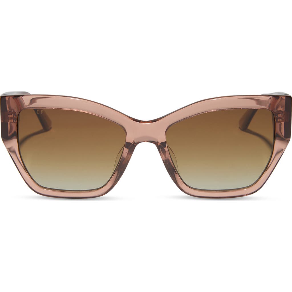 Diff Vivienne 56mm Cat Eye Sunglasses In Cafe Ole/brown Gradient